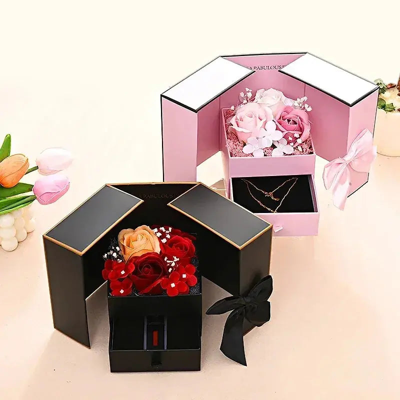 Valentine's Day Double Door Rose Jewelry Gift Box - USMGD0180 AliExpress-Dropship