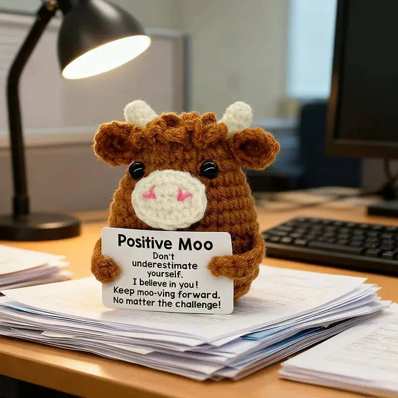 Handmade Positive Crochet Cute Cow Emotional Decorations - USMGD0193 AliExpress-Dropship