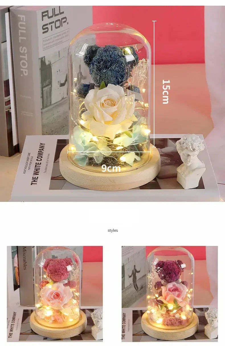 Gift for Girlfriend Eternal Rose LED Light Flower Luminous Decoration - USMGD0190 AliExpress-Dropship