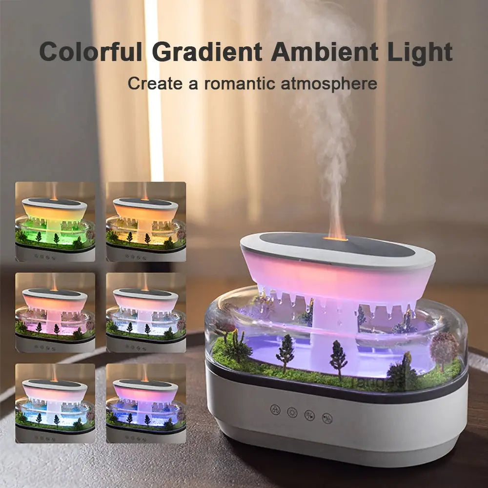 Aroma Humidifier Raindrop Air Humidifier Colorful Light White Noise - USMOD0112 AliExpress