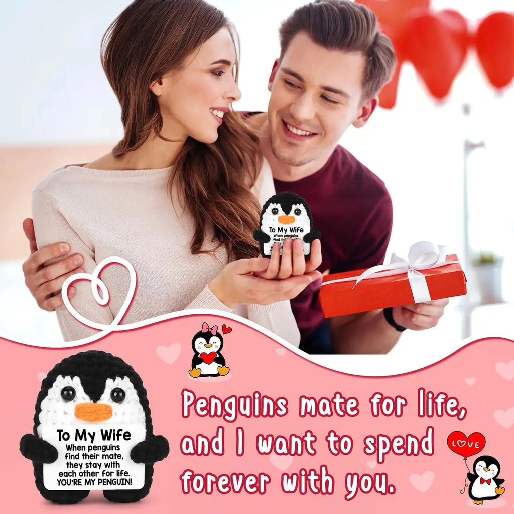 To My Love Handmade Crochet Penguin Valentine's Day - USMGD0207 AliExpress-Dropship