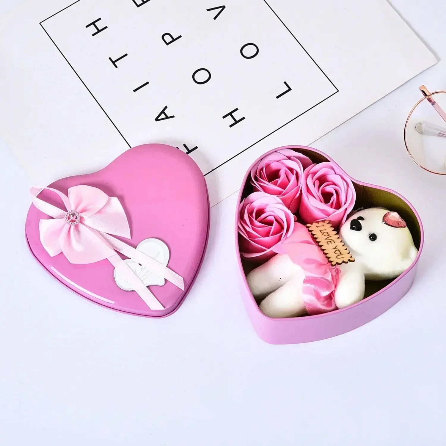Bear Rose Gift Box Romantic Flower Bear Bouquet Party Decoration - USMGD0195 AliExpress-Dropship