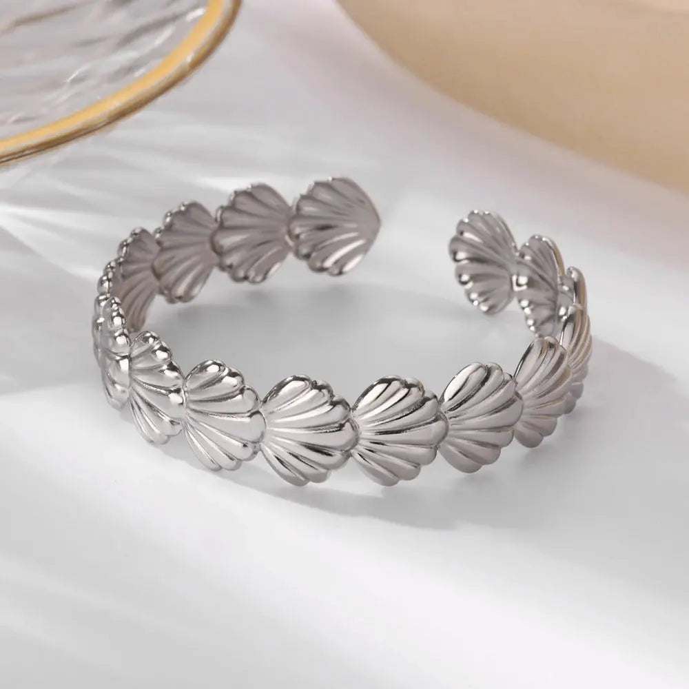 Shell Cuff Bracelets Gold Color Bracelet Bangles Luxury Brands -USMJ0264 AliExpress-Dropship