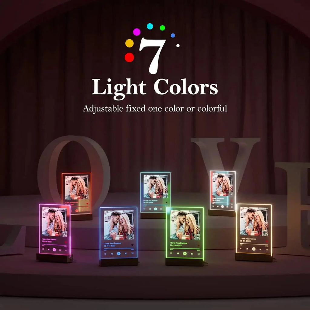 Spotify Music Plaque Gifts for Personalized Acrylic Photo Frame Lamp Couple - USMGD0202 AliExpress-Dropship