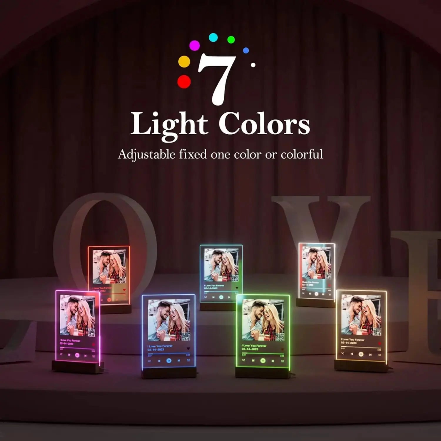 Spotify Music Plaque Gifts for Personalized Acrylic Photo Frame Lamp Couple - USMGD0202 AliExpress-Dropship