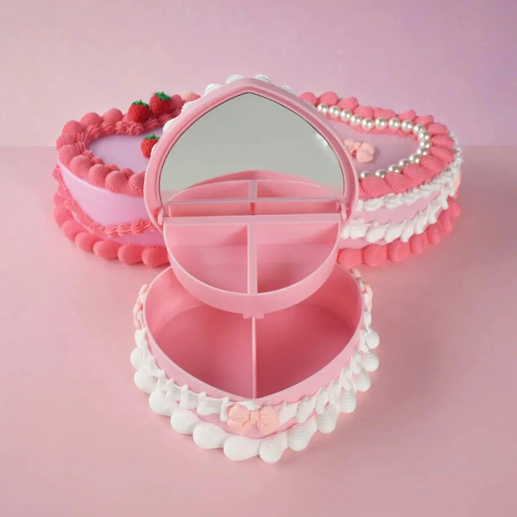 Simulation Heart Shaped Cake Jewelry Box Fake Cream Cake Model - USMGD0187 AliExpress-Dropship