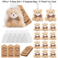 Bear Gift, include 5 Mini Bear,5 Organza Bag,5 Thank You Card for Baby - USMGD0270 AliExpress-Dropship