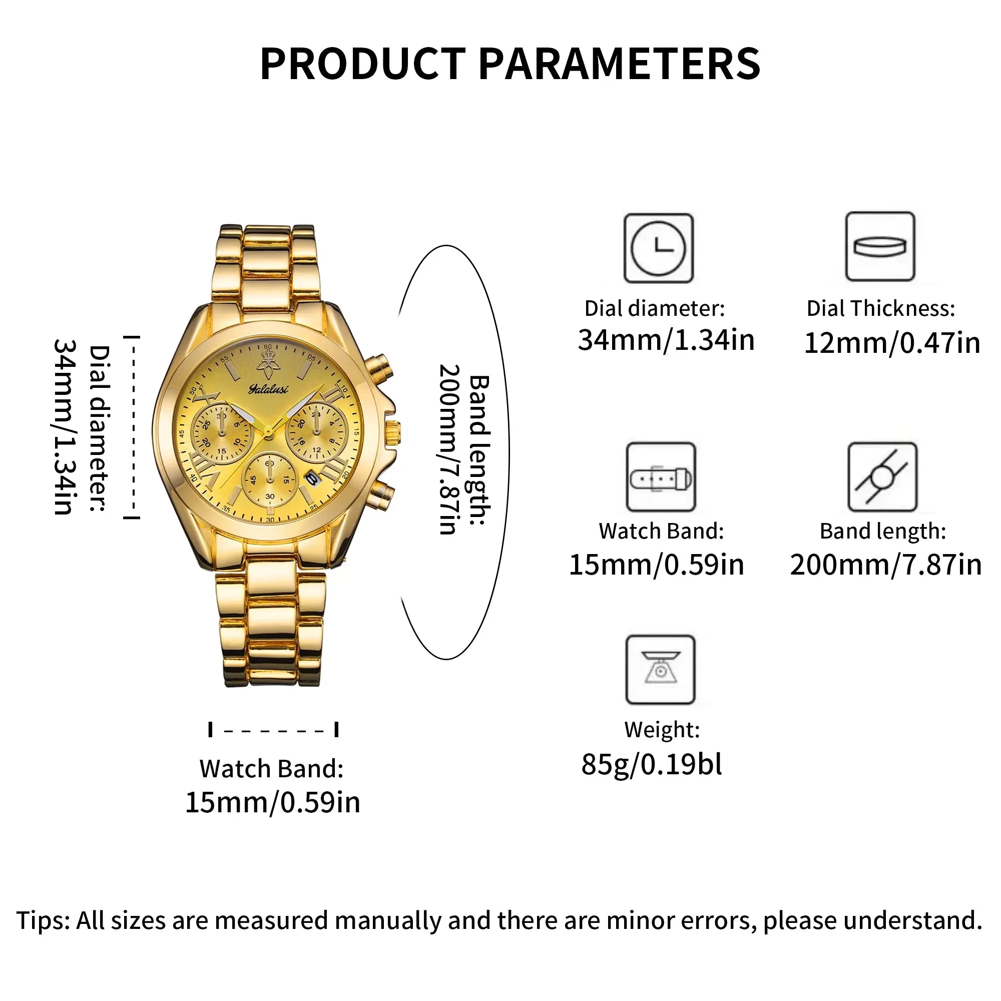 Gold Luxury Couple Watch Box Watch Remover Vacuum Plating - USMJ0253 AliExpress-Dropship