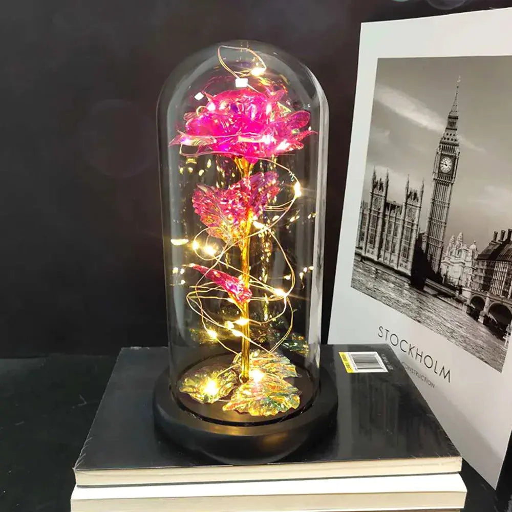 Gift for Girlfriend Eternal Rose LED Light Flower Luminous Decoration - USMGD0190 AliExpress-Dropship