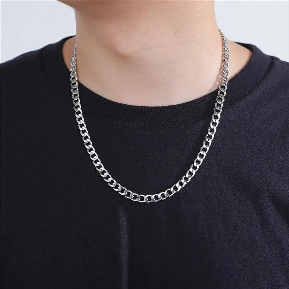 Cuban Chain Stainless Steel Necklaces for Men - USMJ0224 AliExpress-Dropship