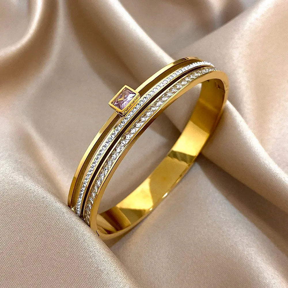 Cuff Bracelet for Women Men's Gold Silver Color - USMP0218 AliExpress-Dropship