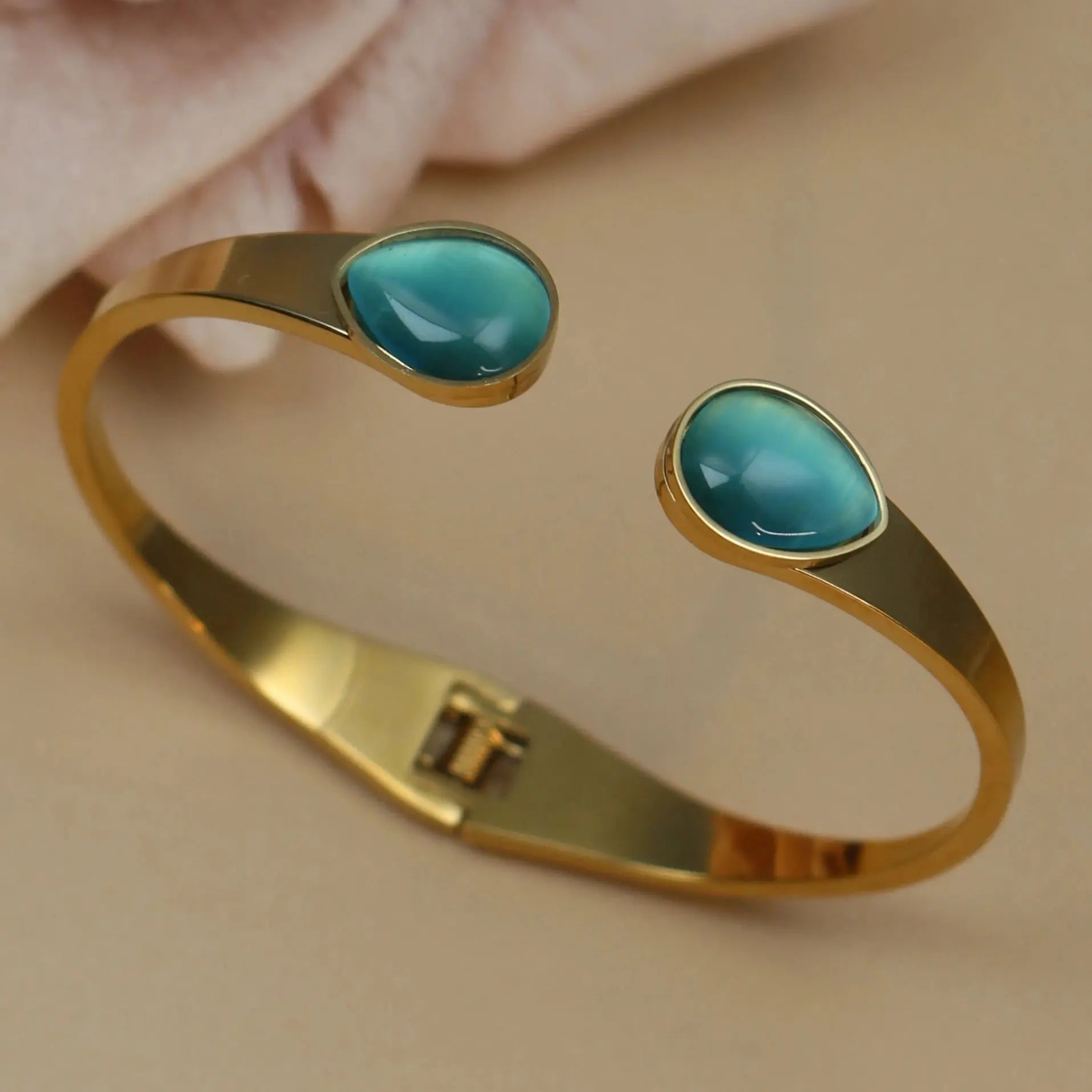 New Opal, Crystal Stainless Steel Bracelet Party Pair Bangles - USMJ0263 AliExpress-Dropship