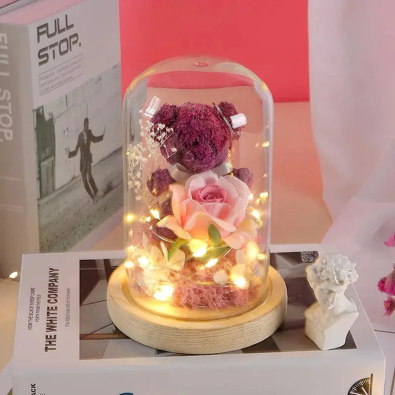 Gift for Girlfriend Eternal Rose LED Light Flower Luminous Decoration - USMGD0190 AliExpress-Dropship