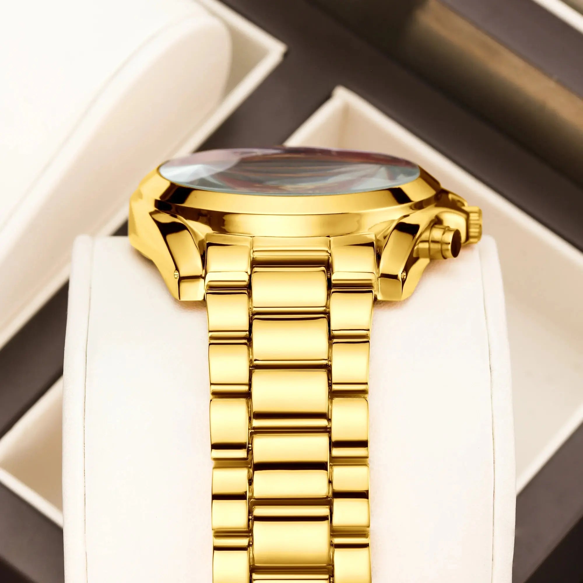 Gold Luxury Couple Watch Box Watch Remover Vacuum Plating - USMJ0253 AliExpress-Dropship