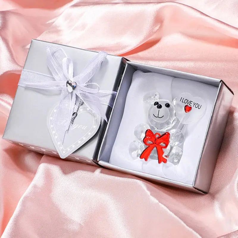 Gift I Love You Crystal Bear Artificial Rose Flowers - USMGD0184 AliExpress-Dropship