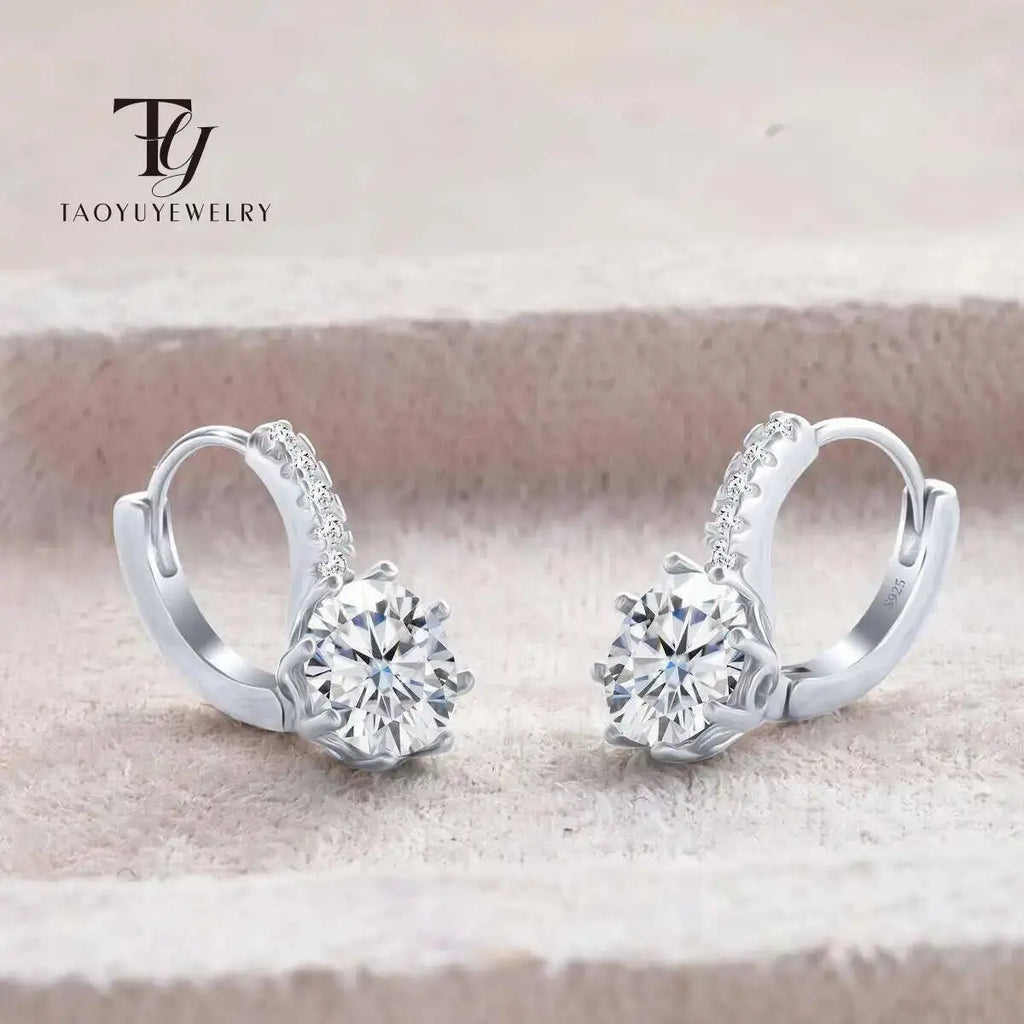 Moissanite Classic Classy Clip Earrin for Commute Party - USMJ0251 AliExpress-Dropship