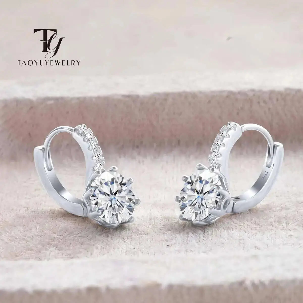 Moissanite Classic Classy Clip Earrin for Commute Party - USMJ0251 AliExpress-Dropship