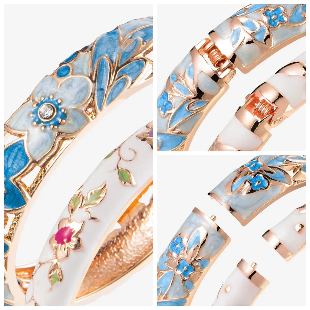 Bangle For Women Double Enamel Bangle Set Cloisonne - USMJ0265 AliExpress-Dropship