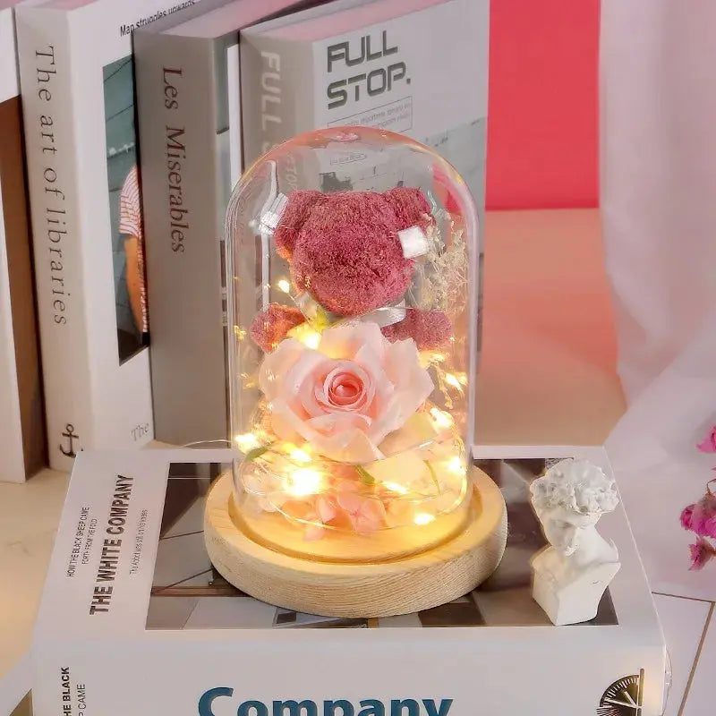 Gift for Girlfriend Eternal Rose LED Light Flower Luminous Decoration - USMGD0190 AliExpress-Dropship