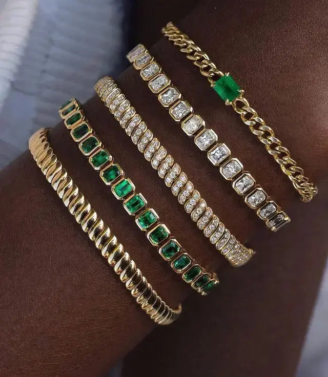 Bezel Cubic Zirconia 5A CZ Tennis Chain Bracelet - USMJ0227 AliExpress-Dropship