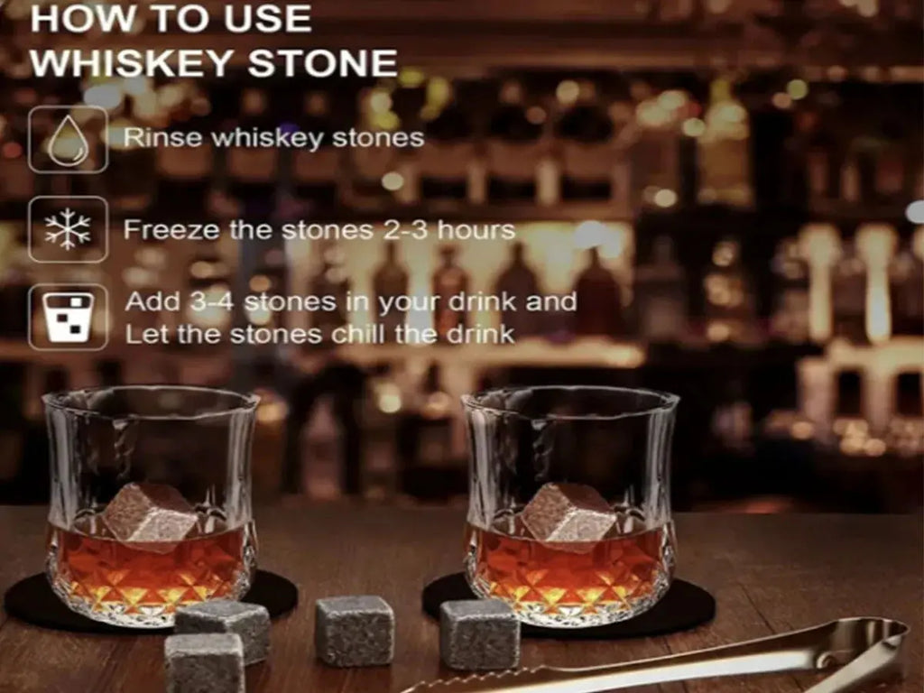 Whiskey Stones Glasses Set Granite Ice Cube For Whisky - USMGD0211 AliExpress-Dropship