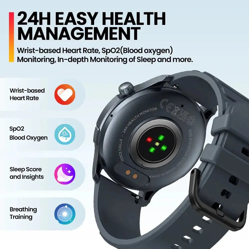 New Zeblaze Btalk 3 PRO Smart Watch AMOLED Display Bluetooth - USMW0281 AliExpress