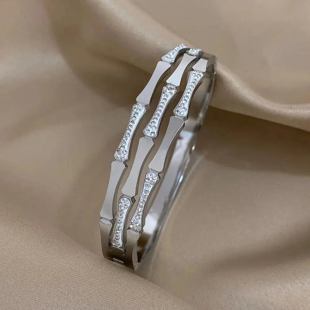 Cuff Bracelet for Women Men's Gold Silver Color - USMP0218 AliExpress-Dropship