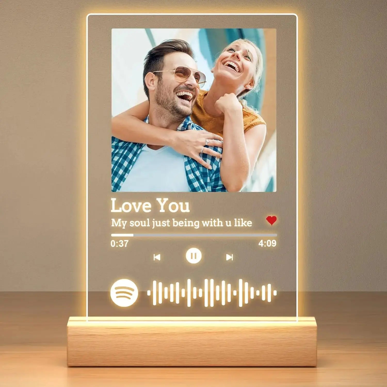 Spotify Music Plaque Gifts for Personalized Acrylic Photo Frame Lamp Couple - USMGD0202 AliExpress-Dropship
