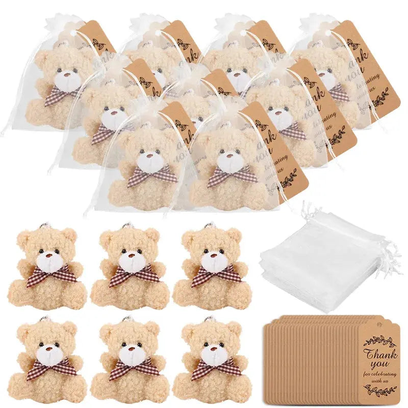 Bear Gift, include 5 Mini Bear,5 Organza Bag,5 Thank You Card for Baby - USMGD0270 AliExpress-Dropship