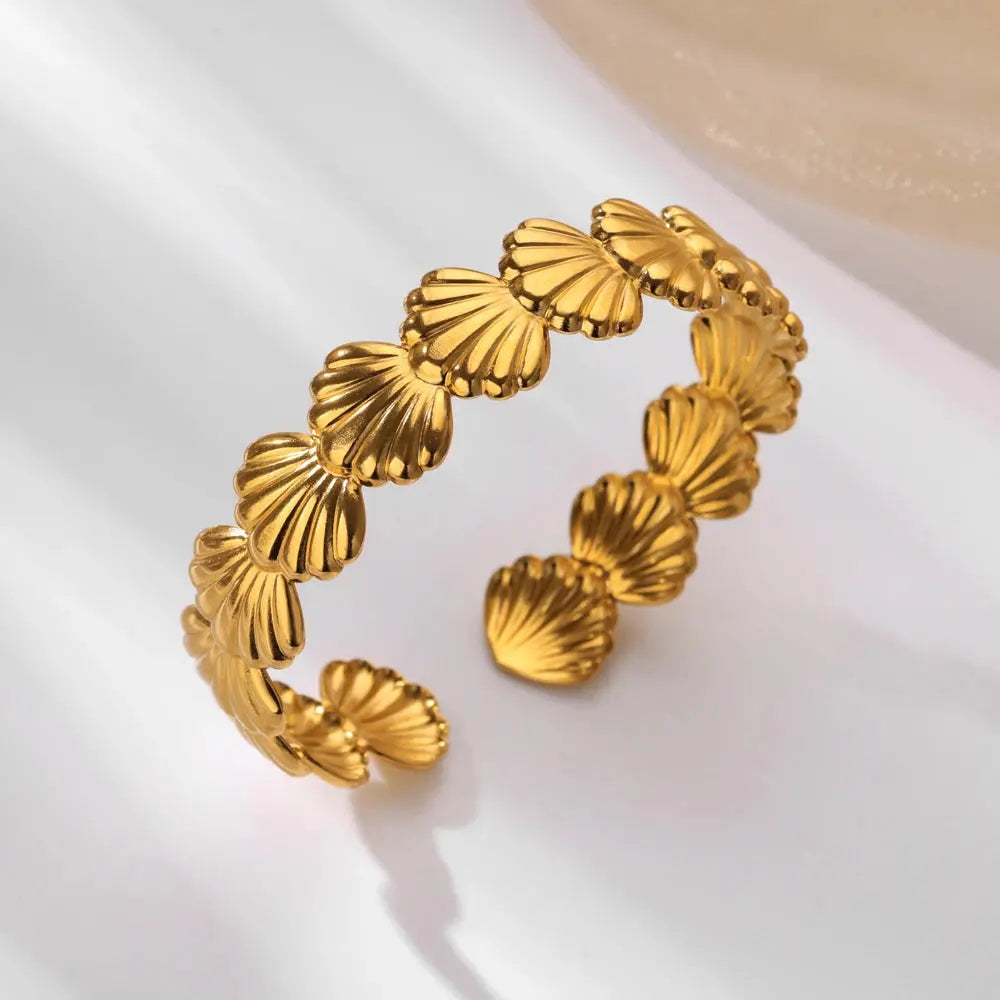 Shell Cuff Bracelets Gold Color Bracelet Bangles Luxury Brands -USMJ0264 AliExpress-Dropship