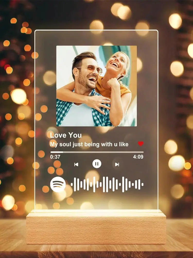 Spotify Music Plaque Gifts for Personalized Acrylic Photo Frame Lamp Couple - USMGD0202 AliExpress-Dropship