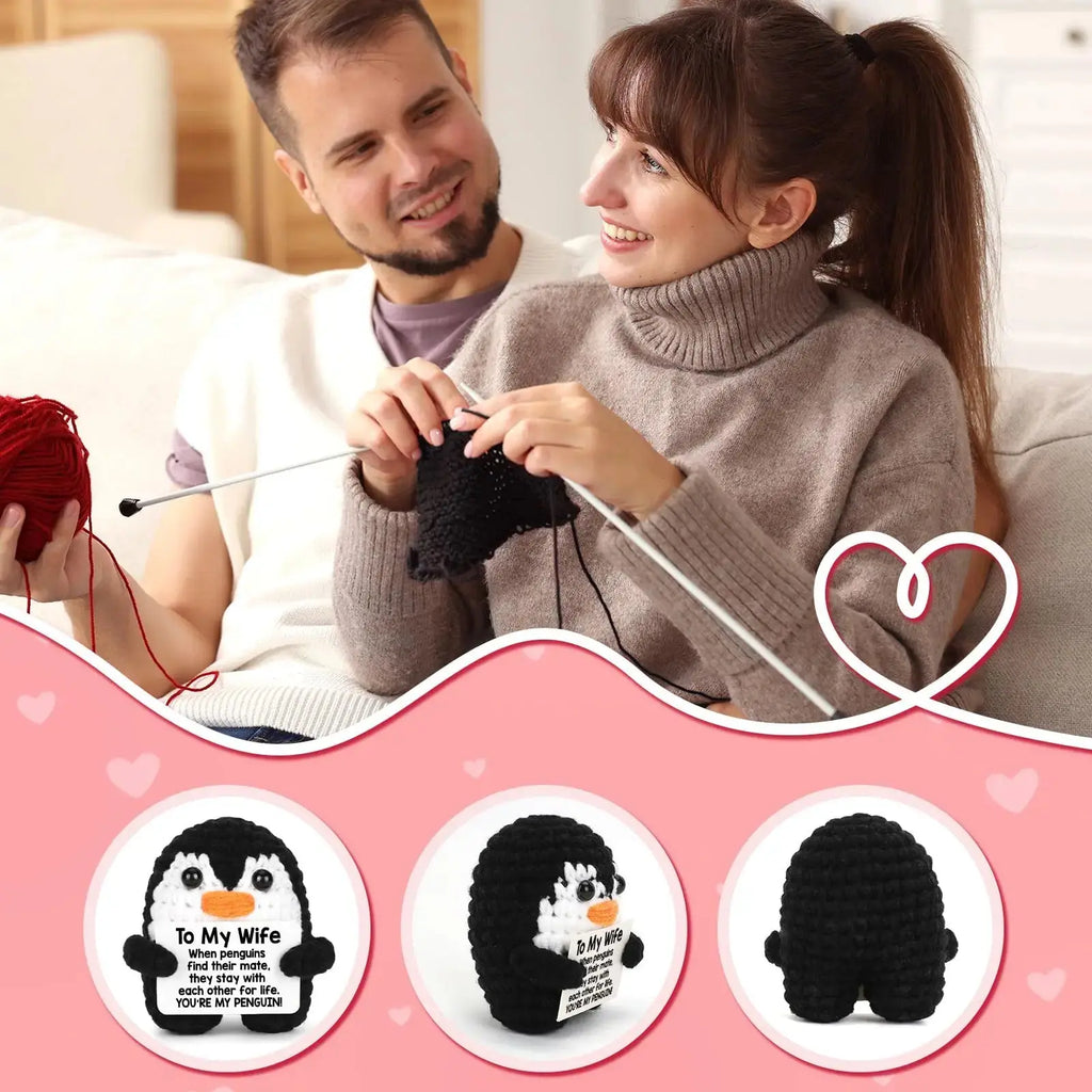 To My Love Handmade Crochet Penguin Valentine's Day - USMGD0207 AliExpress-Dropship