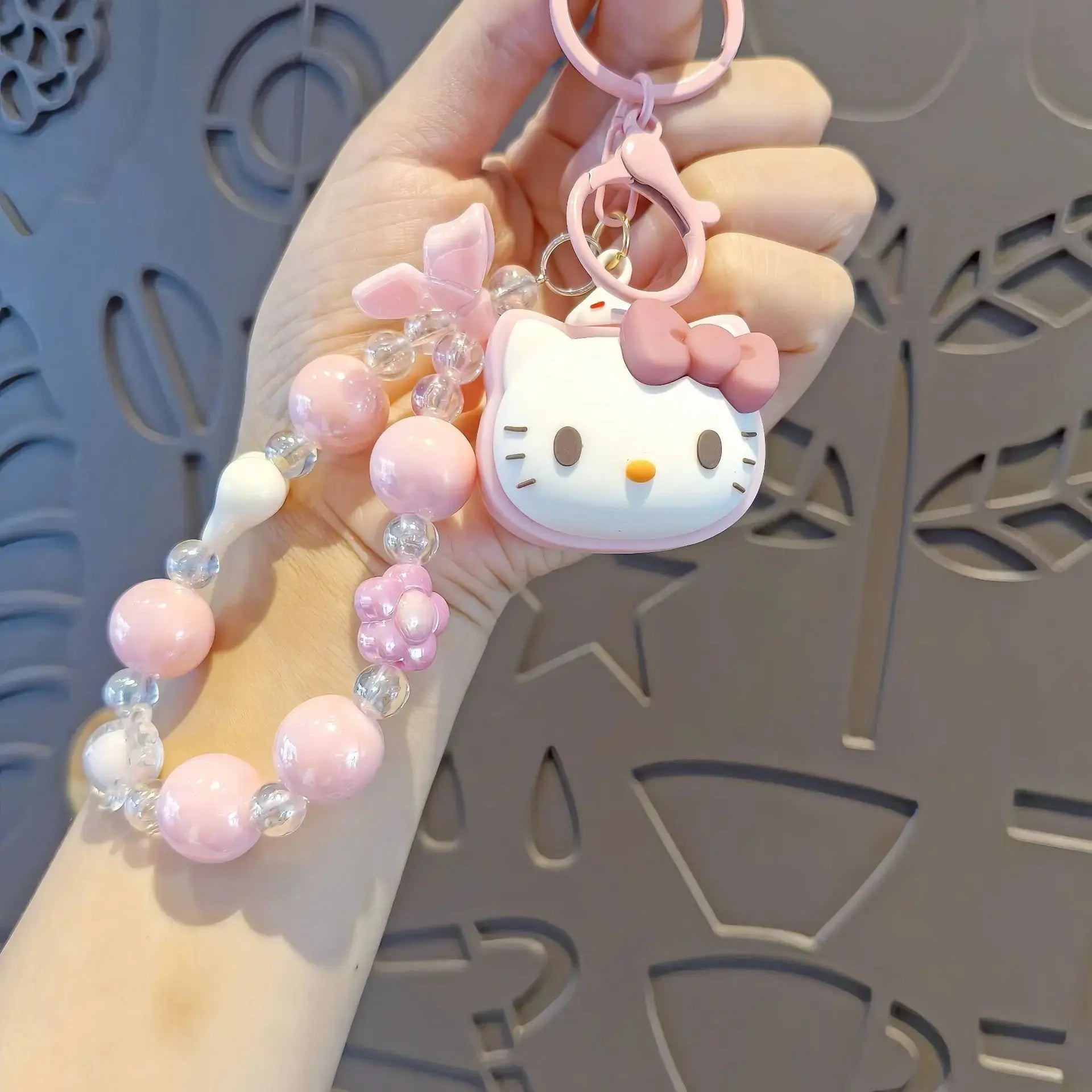 Sanrio Beaded Keychain Hello Kitty Cinnamoroll Kuromi Cute Cartoon Pendant -  USMJ0220 AliExpress-Dropship