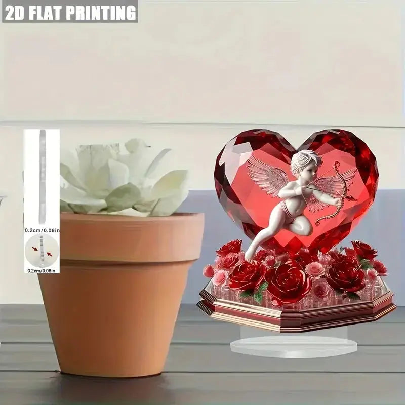 Cupid and Rose Heart Decoration, Red Flower - USMGD0257 AliExpress-Dropship