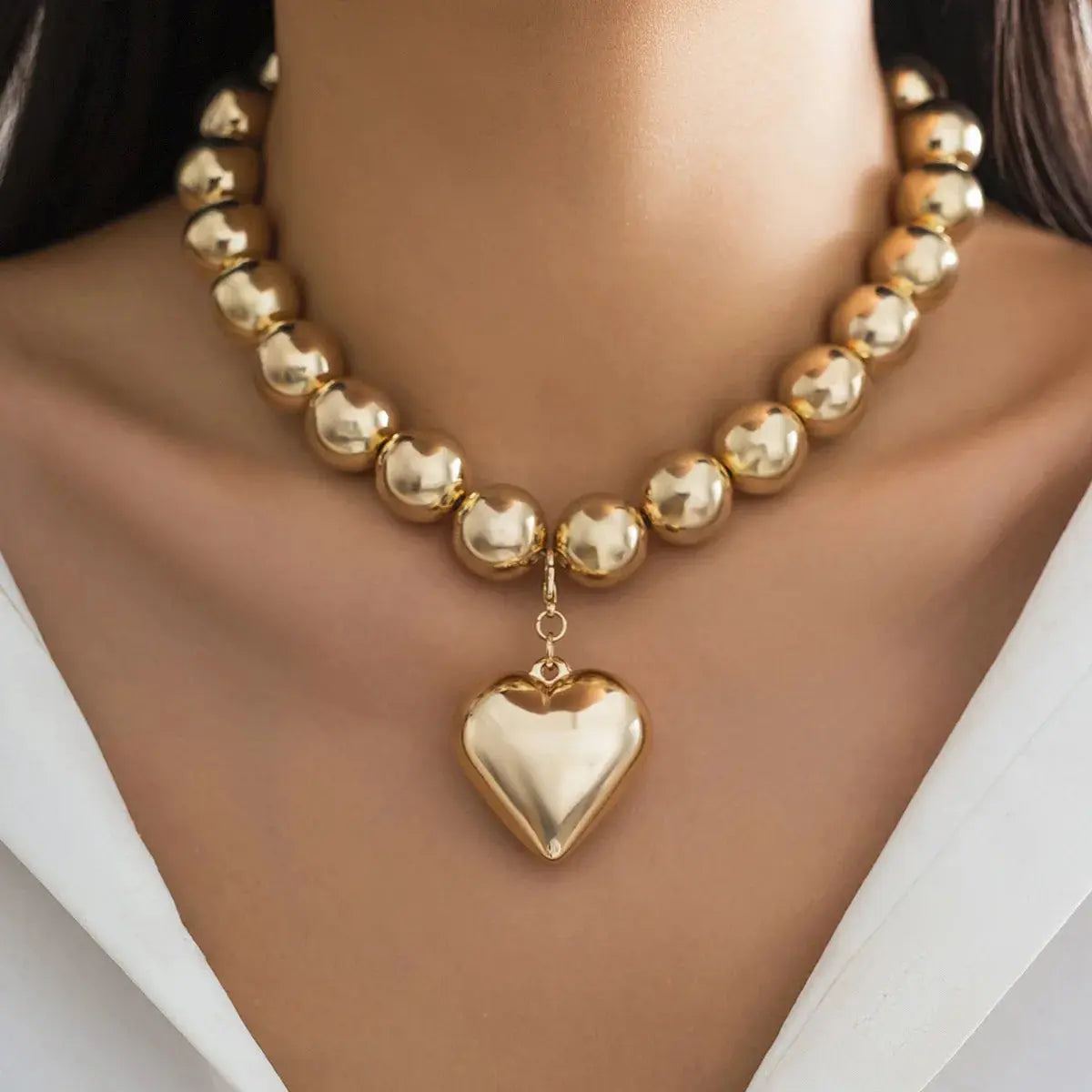 Heart Pendant Necklace for Women Trendy Choker Collar - USMJ0274 AliExpress-Dropship
