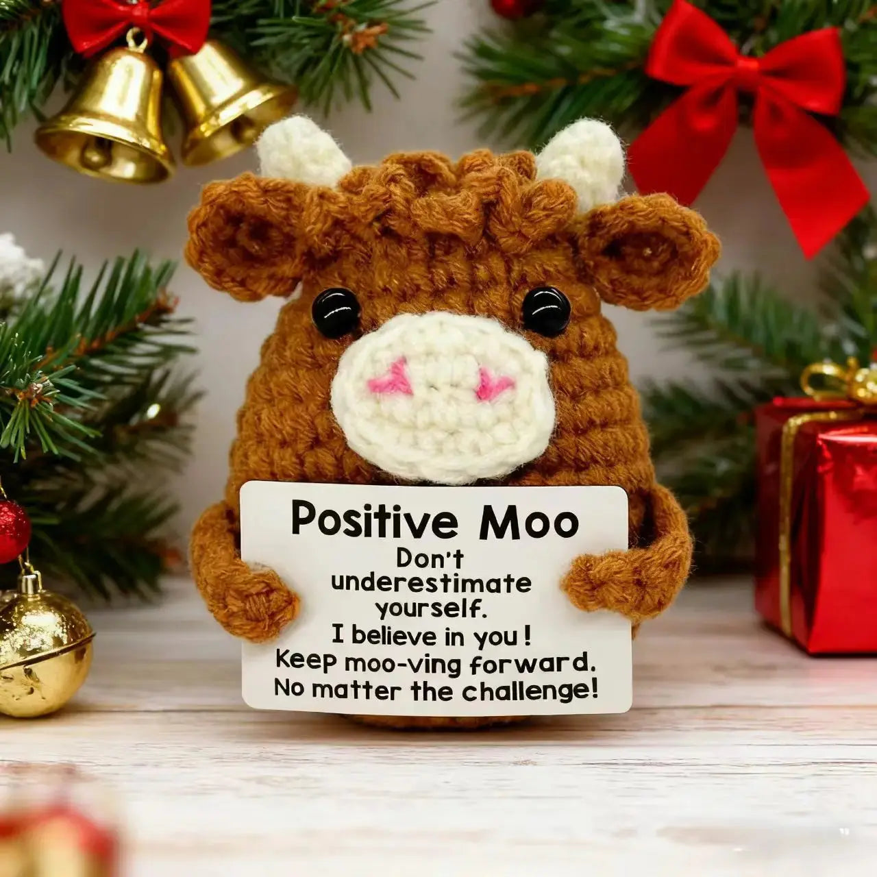 Handmade Positive Crochet Cute Cow Emotional Decorations - USMGD0193 AliExpress-Dropship