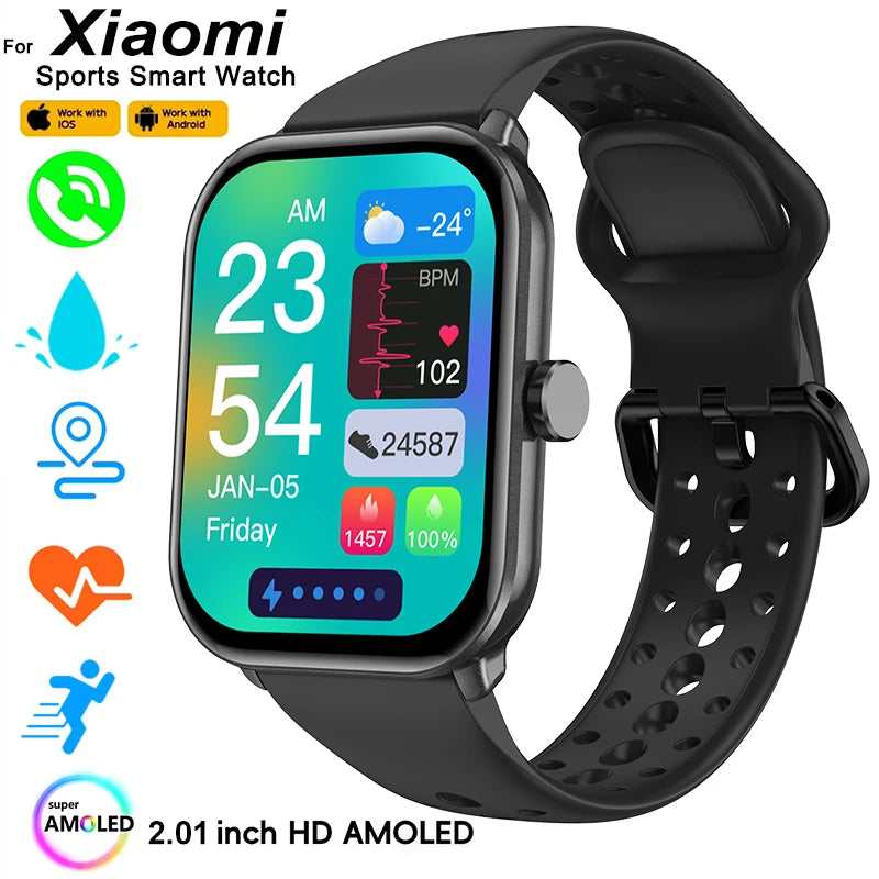 Xiaomi Watch 5 Men Women HD AMOLED Screen Heart - ON SALE 10% Discount - USMW0296