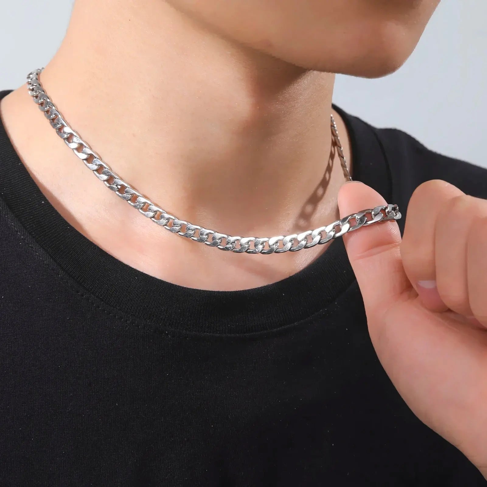 Cuban Chain Stainless Steel Necklaces for Men - USMJ0224 AliExpress-Dropship