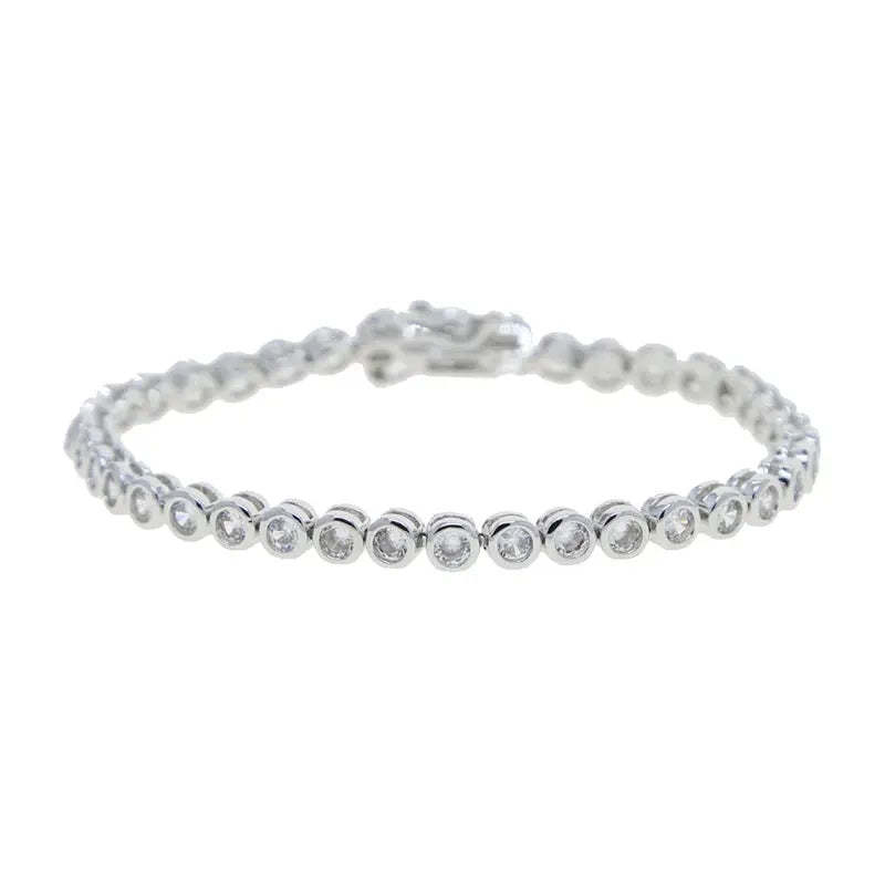 Bezel Cubic Zirconia 5A CZ Tennis Chain Bracelet - USMJ0227 AliExpress-Dropship