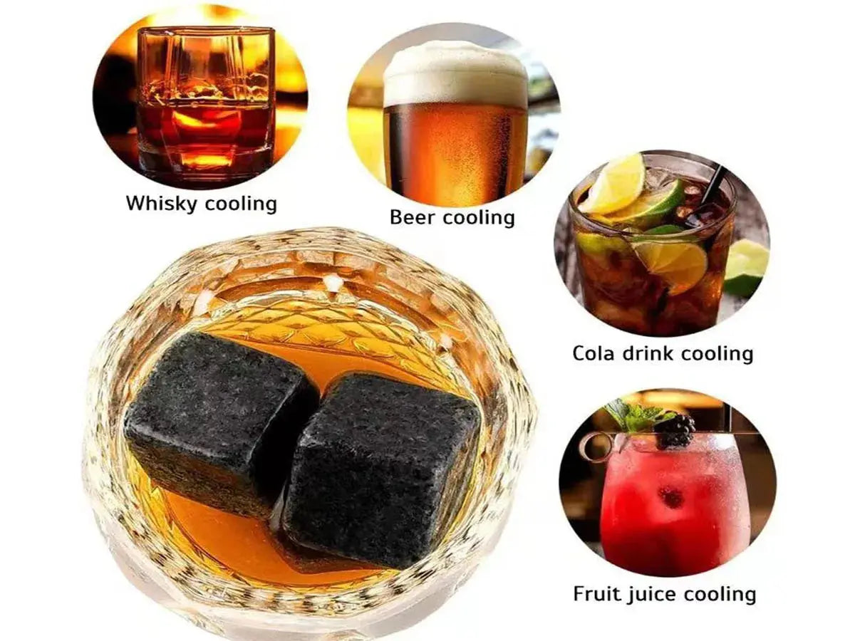 Whiskey Stones Glasses Set Granite Ice Cube For Whisky - USMGD0211 AliExpress-Dropship