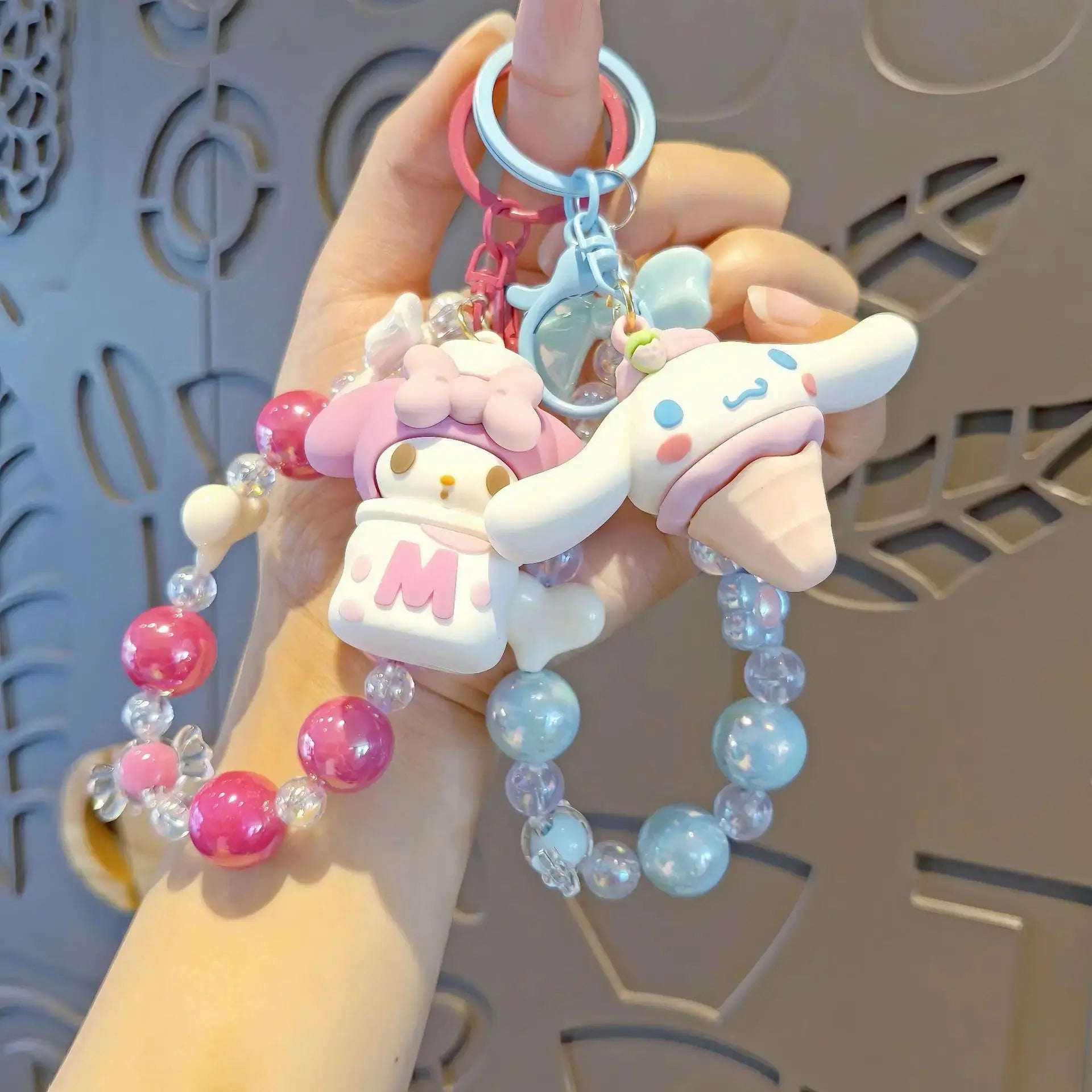 Sanrio Beaded Keychain Hello Kitty Cinnamoroll Kuromi Cute Cartoon Pendant -  USMJ0220 AliExpress-Dropship