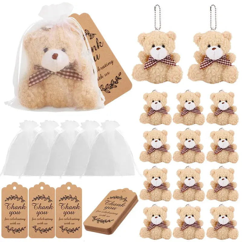 Bear Gift, include 5 Mini Bear,5 Organza Bag,5 Thank You Card for Baby - USMGD0270 AliExpress-Dropship
