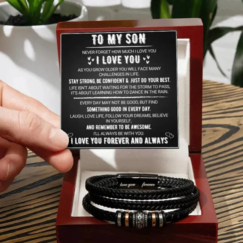 Stainless Steel Bracelet to My Son Bracelet for Men - USMJ0276 AliExpress-Dropship