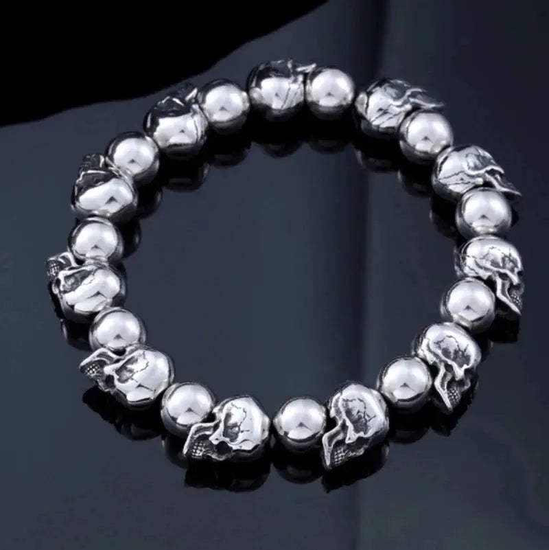 Men High Quality Skull Bracelet Men's Punk Large Adjustable Skeleton - USMJ0271 AliExpress-Dropship