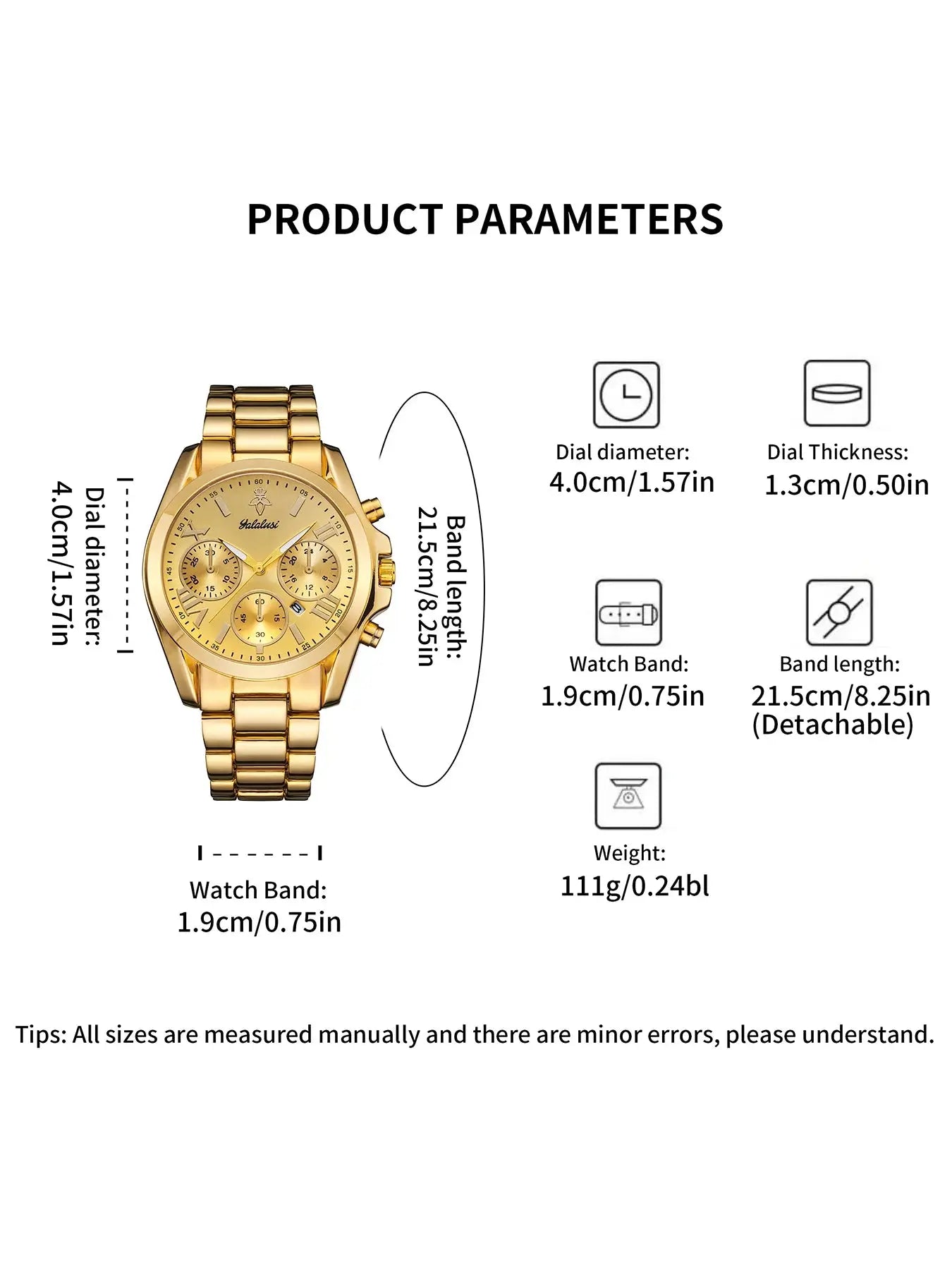 Gold Luxury Couple Watch Box Watch Remover Vacuum Plating - USMJ0253 AliExpress-Dropship