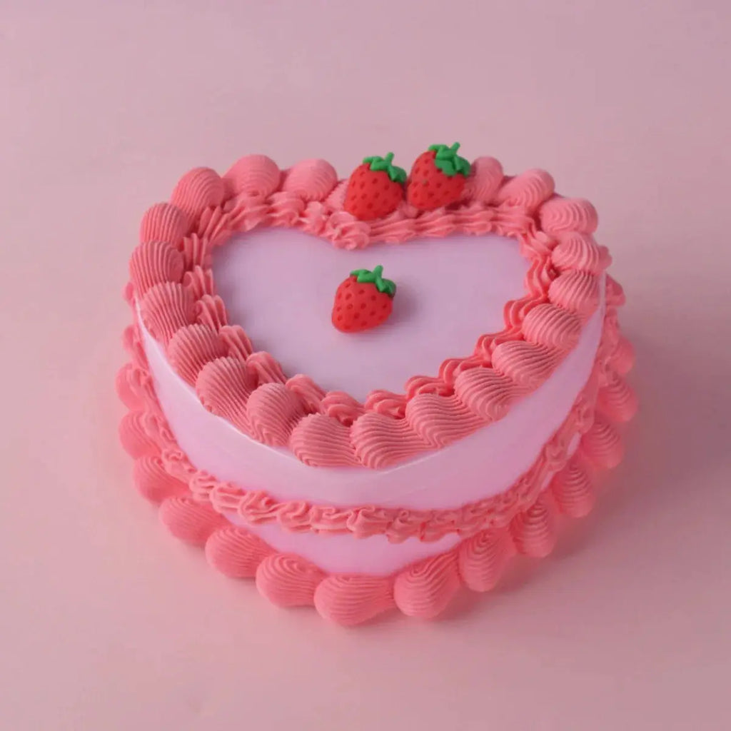 Simulation Heart Shaped Cake Jewelry Box Fake Cream Cake Model - USMGD0187 AliExpress-Dropship