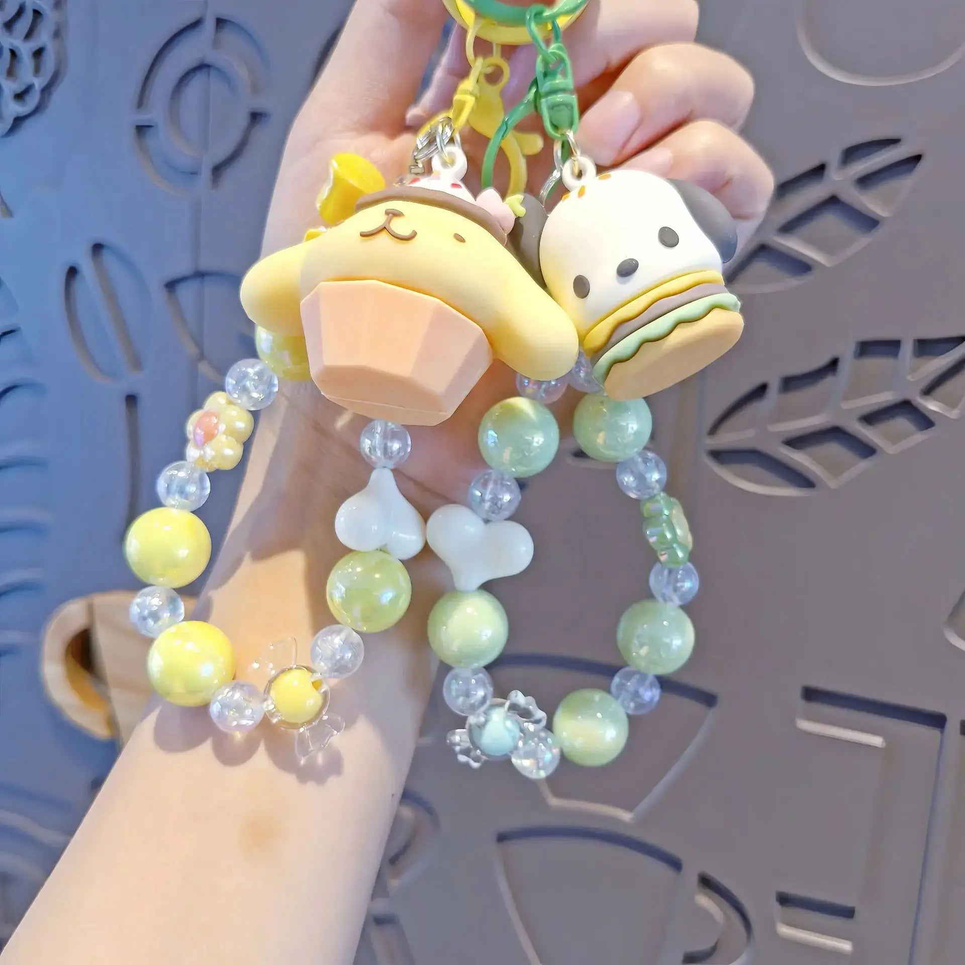 Sanrio Beaded Keychain Hello Kitty Cinnamoroll Kuromi Cute Cartoon Pendant -  USMJ0220 AliExpress-Dropship