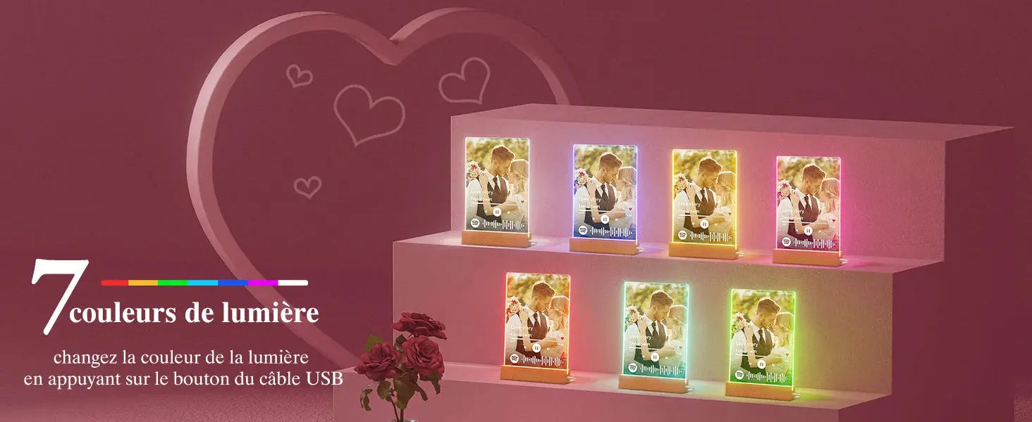 Spotify Music Plaque Gifts for Personalized Acrylic Photo Frame Lamp Couple - USMGD0202 AliExpress-Dropship