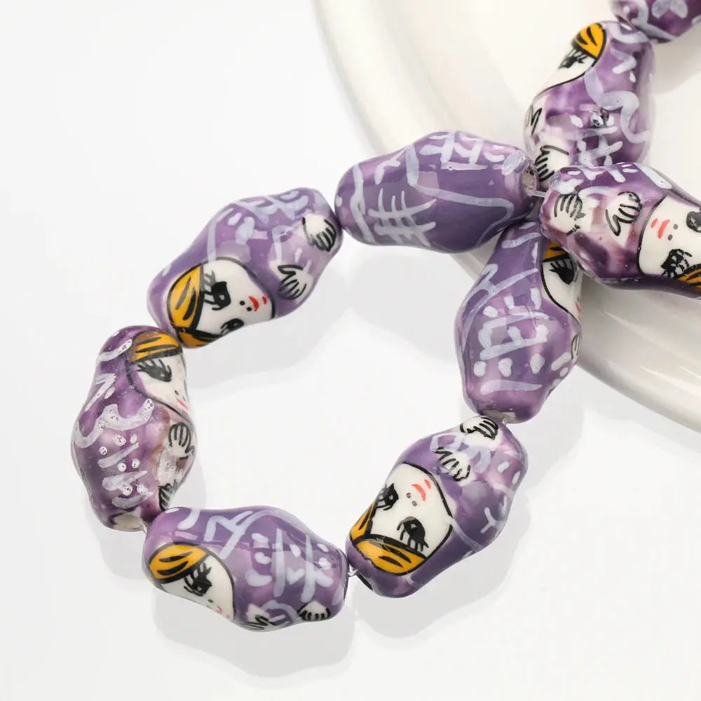 Doll Shape Patterns Ceramic Porcelain Loose Crafts Beads - USMJ0260 AliExpress-Dropship