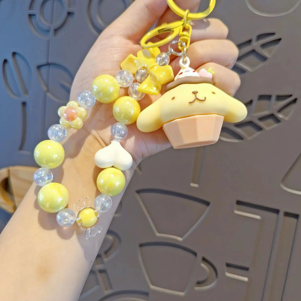 Sanrio Beaded Keychain Hello Kitty Cinnamoroll Kuromi Cute Cartoon Pendant -  USMJ0220 AliExpress-Dropship